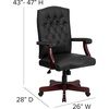 image:imageFlash Furniture Martha Washington Burgundy LeatherSoft Executive Swivel Office Chair with ArmsBlack Leathersoft
