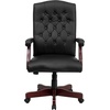 image:imageFlash Furniture Martha Washington Burgundy LeatherSoft Executive Swivel Office Chair with ArmsBlack Leathersoft