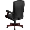 image:imageFlash Furniture Martha Washington Burgundy LeatherSoft Executive Swivel Office Chair with ArmsBlack Leathersoft