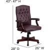 image:imageFlash Furniture Martha Washington Burgundy LeatherSoft Executive Swivel Office Chair with ArmsBurgundy Leathersoft
