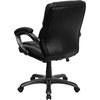 image:imageFlash Furniture Megan MidBack Black LeatherSoft Overstuffed Swivel Task Ergonomic Office Chair with Arms