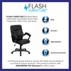 image:imageFlash Furniture Megan MidBack Black LeatherSoft Overstuffed Swivel Task Ergonomic Office Chair with Arms