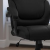 image:imageFlash Furniture Megan MidBack Black LeatherSoft Overstuffed Swivel Task Ergonomic Office Chair with Arms