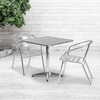 image:imageFlash Furniture Mellie 235 Square Aluminum IndoorOutdoor Table with BaseAluminum