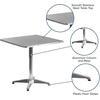 image:imageFlash Furniture Mellie 235 Square Aluminum IndoorOutdoor Table with BaseAluminum
