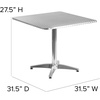 image:imageFlash Furniture Mellie 235 Square Aluminum IndoorOutdoor Table with BaseAluminum