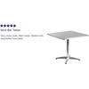 image:imageFlash Furniture Mellie 235 Square Aluminum IndoorOutdoor Table with BaseAluminum