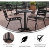 image:imageFlash Furniture Mellie 235 Square Aluminum IndoorOutdoor Table with BaseBlack