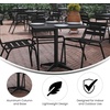 image:imageFlash Furniture Mellie 235 Square Aluminum IndoorOutdoor Table with BaseBlack