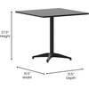 image:imageFlash Furniture Mellie 235 Square Aluminum IndoorOutdoor Table with BaseBlack