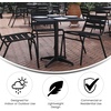 image:imageFlash Furniture Mellie 235 Square Aluminum IndoorOutdoor Table with BaseBlack