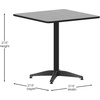 image:imageFlash Furniture Mellie 235 Square Aluminum IndoorOutdoor Table with BaseBlack
