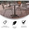 image:imageFlash Furniture Mellie 235 Square Aluminum IndoorOutdoor Table with BaseBronze