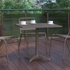 image:imageFlash Furniture Mellie 235 Square Aluminum IndoorOutdoor Table with BaseBronze