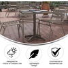 image:imageFlash Furniture Mellie 235 Square Aluminum IndoorOutdoor Table with BaseBronze