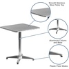 image:imageFlash Furniture Mellie 235 Square Aluminum IndoorOutdoor Table with BaseSilver