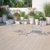 image:imageFlash Furniture Mellie 235 Square Aluminum IndoorOutdoor Table with BaseSilver