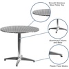 image:imageFlash Furniture Mellie Commercial Grade 315 Round Aluminum IndoorOutdoor Table with BaseAluminum