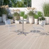 image:imageFlash Furniture Mellie Commercial Grade 315 Round Aluminum IndoorOutdoor Table with BaseAluminum