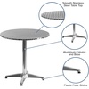 image:imageFlash Furniture Mellie Commercial Grade 315 Round Aluminum IndoorOutdoor Table with BaseAluminum