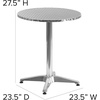 image:imageFlash Furniture Mellie Commercial Grade 315 Round Aluminum IndoorOutdoor Table with BaseAluminum