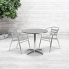 image:imageFlash Furniture Mellie Commercial Grade 315 Round Aluminum IndoorOutdoor Table with BaseAluminum
