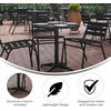 image:imageFlash Furniture Mellie Commercial Grade 315 Round Aluminum IndoorOutdoor Table with BaseBlack