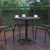 image:imageFlash Furniture Mellie Commercial Grade 315 Round Aluminum IndoorOutdoor Table with BaseBlack