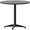 image:imageFlash Furniture Mellie Commercial Grade 315 Round Aluminum IndoorOutdoor Table with BaseBlack