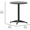 image:imageFlash Furniture Mellie Commercial Grade 315 Round Aluminum IndoorOutdoor Table with BaseBlack
