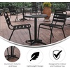 image:imageFlash Furniture Mellie Commercial Grade 315 Round Aluminum IndoorOutdoor Table with BaseBlack