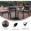 image:imageFlash Furniture Mellie Commercial Grade 315 Round Aluminum IndoorOutdoor Table with BaseBlack