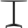 image:imageFlash Furniture Mellie Commercial Grade 315 Round Aluminum IndoorOutdoor Table with BaseBlack