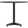 image:imageFlash Furniture Mellie Commercial Grade 315 Round Aluminum IndoorOutdoor Table with BaseBlack