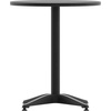 image:imageFlash Furniture Mellie Commercial Grade 315 Round Aluminum IndoorOutdoor Table with BaseBlack