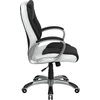 image:imageFlash Furniture MidBack Black and White LeatherSoft Executive Swivel Office Chair with Arms