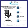 image:imageFlash Furniture MidBack Transparent Black Mesh Executive Swivel Office Chair with Adjustable Arms