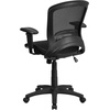 image:imageFlash Furniture MidBack Transparent Black Mesh Executive Swivel Office Chair with Adjustable Arms