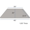 image:imageFlash Furniture Mobile 225W x 45L Trapezoid Grey HP Laminate Activity Table  Standard Height Adjustable LegsGrey