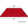 image:imageFlash Furniture Mobile 225W x 45L Trapezoid Grey HP Laminate Activity Table  Standard Height Adjustable LegsRed