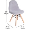 image:imageFlash Furniture Modern Zula Kids Modern Padded Armless Faux Sherpa Accent Chairs with Beechwood Legs  Gray