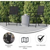 image:imageFlash Furniture Mystic Folding Patio Sling Chairs Outdoor Textilene Lawn Chairs with Armrests Set of 2 GrayBlack