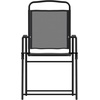image:imageFlash Furniture Mystic Folding Patio Sling Chairs Outdoor Textilene Lawn Chairs with Armrests Set of 2 GrayBlack