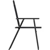 image:imageFlash Furniture Mystic Folding Patio Sling Chairs Outdoor Textilene Lawn Chairs with Armrests Set of 2 GrayBlack