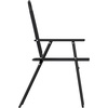 image:imageFlash Furniture Mystic Folding Patio Sling Chairs Outdoor Textilene Lawn Chairs with Armrests Set of 2 GrayBlack