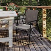 image:imageFlash Furniture Mystic Folding Patio Sling Chairs Outdoor Textilene Lawn Chairs with Armrests Set of 2 GrayBrown