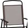 image:imageFlash Furniture Mystic Folding Patio Sling Chairs Outdoor Textilene Lawn Chairs with Armrests Set of 2 GrayBrown
