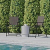 image:imageFlash Furniture Mystic Folding Patio Sling Chairs Outdoor Textilene Lawn Chairs with Armrests Set of 2 GrayBrown