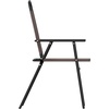 image:imageFlash Furniture Mystic Folding Patio Sling Chairs Outdoor Textilene Lawn Chairs with Armrests Set of 2 GrayBrown