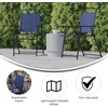 image:imageFlash Furniture Mystic Folding Patio Sling Chairs Outdoor Textilene Lawn Chairs with Armrests Set of 2 GrayNavy
